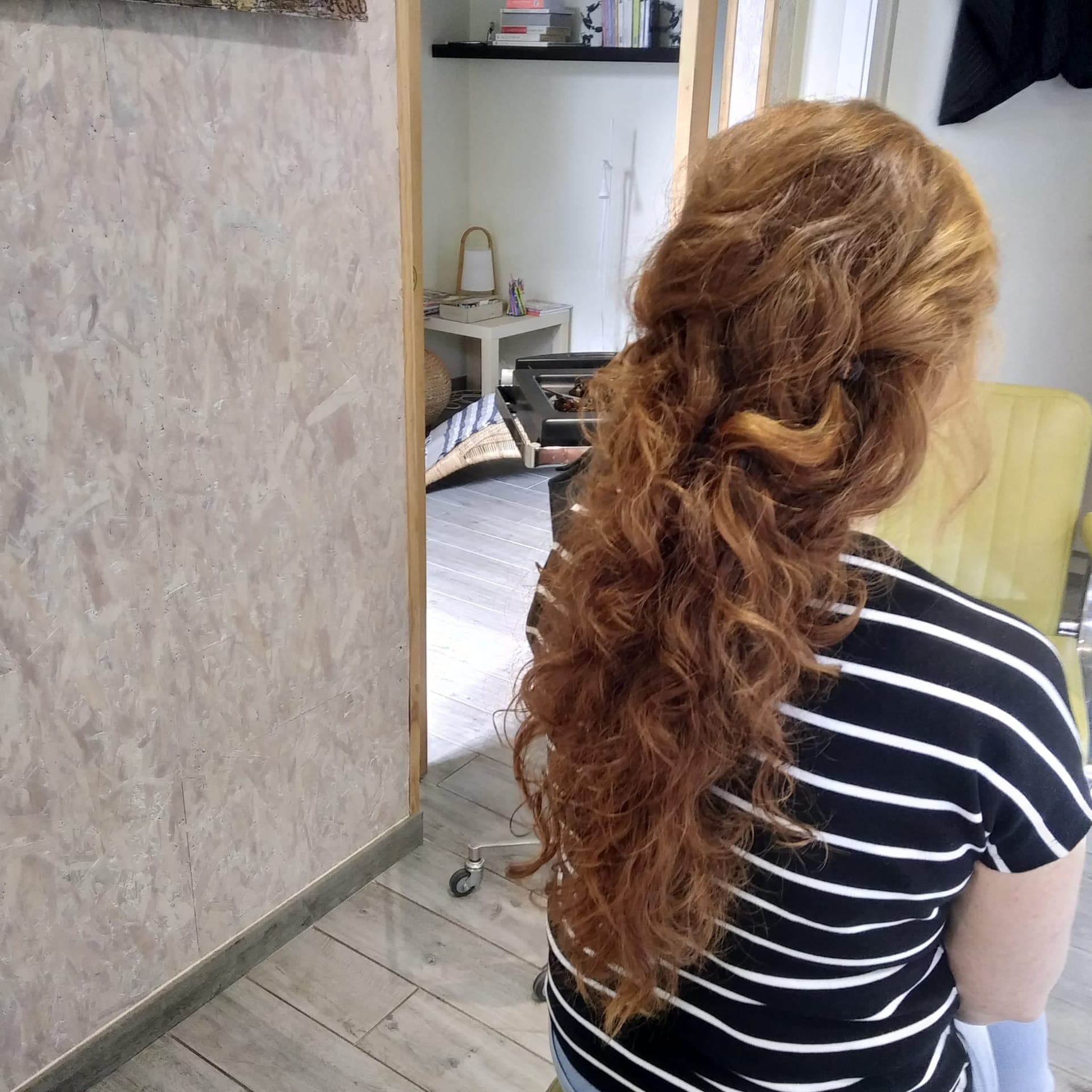 Réalisation coiffure végétale Brocéliande